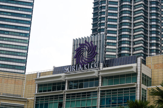 Kuala Lumpur, Malaysia - June 20, 2026: The exterior signage of Suria KLCC.