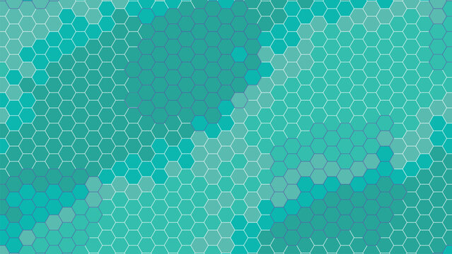 turquoise teal hexagon geometric honeycomb pattern abstract modern background