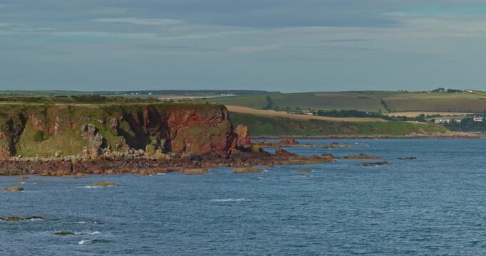 Rugged Coastal Cliffs and Rocky Shoreline in Eyemouth 2