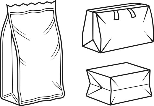 Paper Sheet Outline Stroke Designs. Folded Paper Outline Illustration Set. Crumpled Paper Shape Outline Designs. Torn Paper Edge Line Illustrations. Paper Stack Outline Stroke Elements.