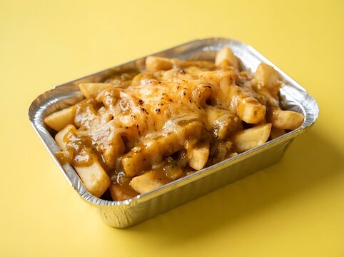 Comfort food poutine with fries, cheese, and rich gravy