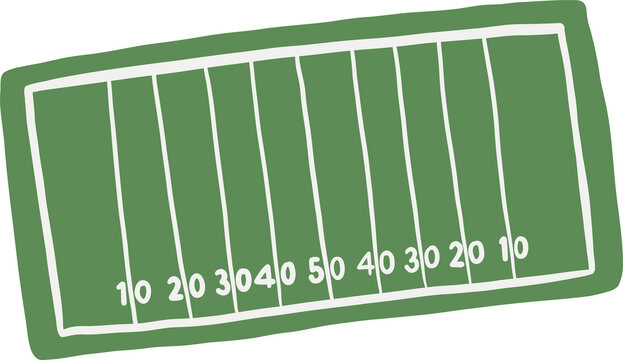 American football field layout tactical yard lines vector illustration