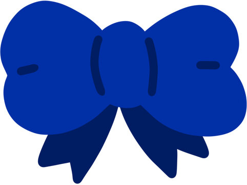 dark blue ribbon bow