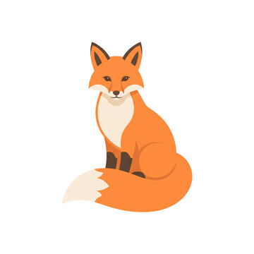 Cute Red Fox Vector