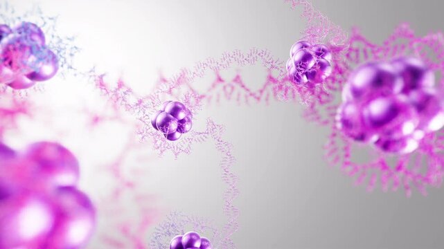DNA Double Helix Uncoiling &mdash; Vivid 3D Molecular Biotechnology Animation