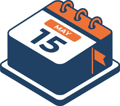Isometric Calendar Schedule Event Planner 3d Duotone Vector Icon