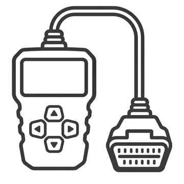 OBD2 Scanner Diagnostic Tool Line Icon