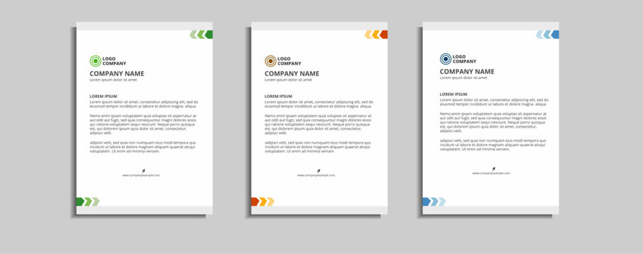 modern corporate letterhead template design