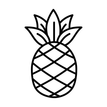 pineapple vector illustration for coloring children book