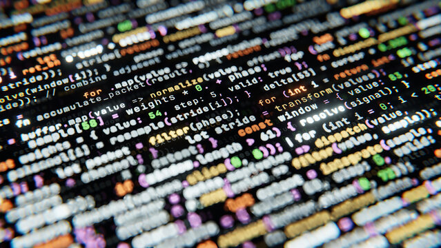 Angled programming code background for software development