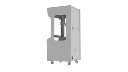 render arcade claw machine with joystick and buttons, isolated on transparent background © Pikpexel