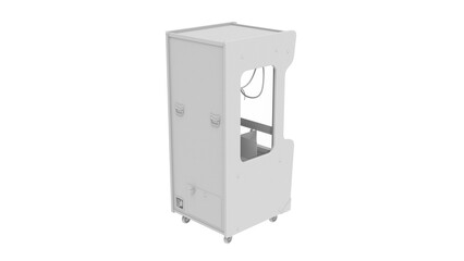 render arcade claw machine with joystick and buttons, isolated on transparent background © Pikpexel