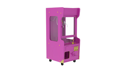 arcade claw machine with joystick and buttons, isolated on transparent background © Pikpexel
