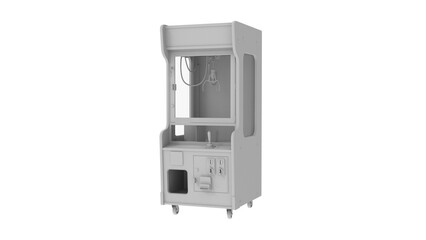 render arcade claw machine with joystick and buttons, isolated on transparent background © Pikpexel