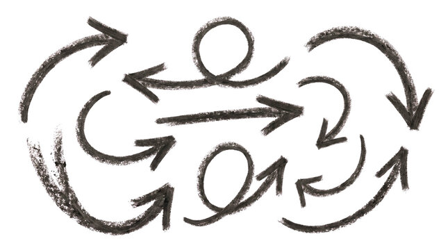 Hand drawn arrow set isolated on transparent background for creative graphic design projects arrows doodle sketch handdrawn scribble charcoal graphite marker stroke pointing direction navigation alpha