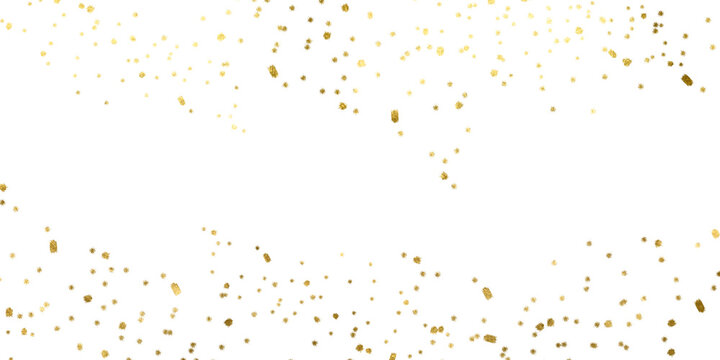 Gold snow sparkling dust particles overlay on transparent background. Glowing foil glitter trail and stardust effect snowfall golden. Golden dripping snowfall PNG. Golden line, wave, luxury metallic. 