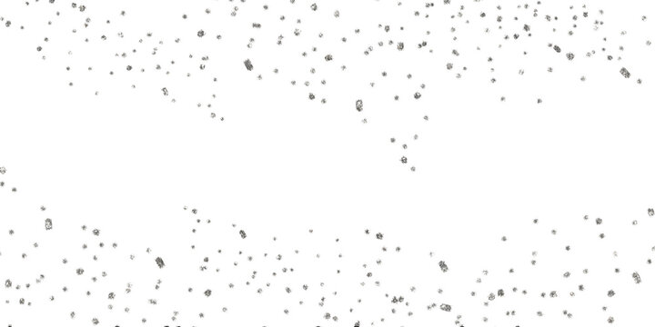 Silver winter snow. Flowing snowfall, silver luxury metallic, splash silver snow. Light sparkling dust particles overlay on transparent background. Glowing foil glitter trail and stardust effect. png