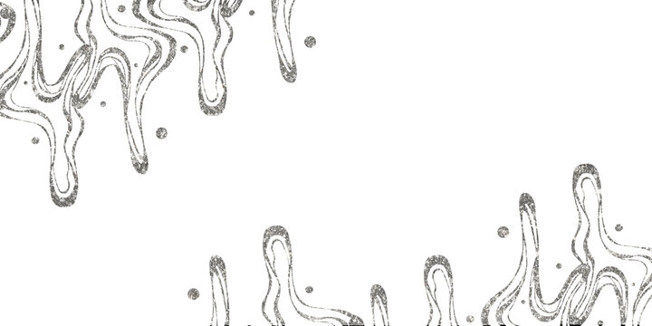 Liquid, flowing, trickling, drops, water, icicles, snow, winter sparkling dust particles overlay on transparent background. Glowing foil glitter trail and stardust effect.