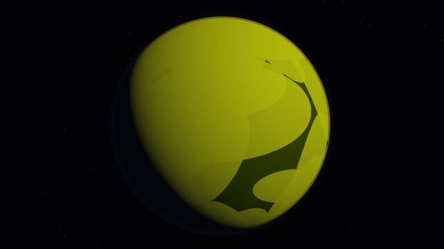 Seamless loop of a photorealistic 3D earth planet with volumetric atmosphere and parallax clouds rotating clockwise in deep space.