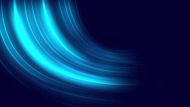 Colored air flow moving from right to left and increasing towards the end. Animation of air conditioner blowing cool wind, alpha channel .Freezing wind waves air blowing effect Air cooling process 4k.