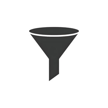 Simple funnel icon isolated on white background for web and mobile design