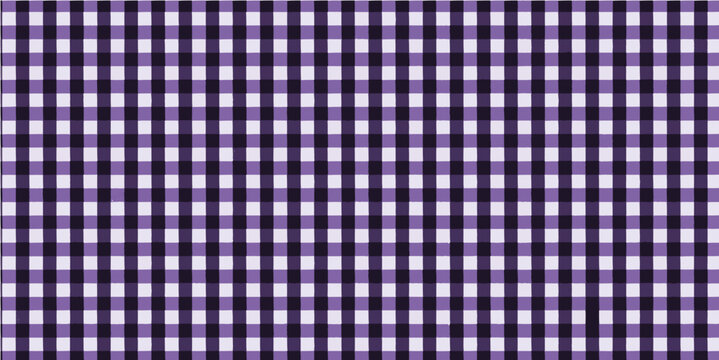 Seamless Purple and White Gingham Checkered Fabric Pattern Background