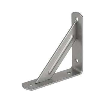 Steel angle bracket for diy shelving, isolated on transparent background