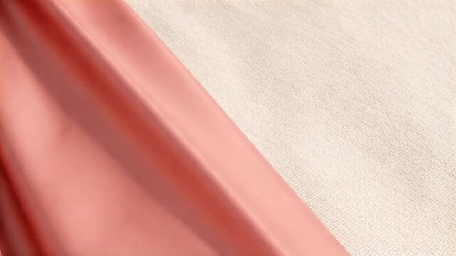 Rose silk fold flowing into a quiet diagonal drape