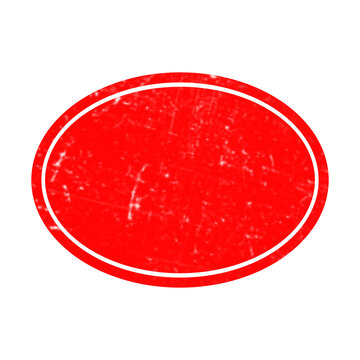 A vibrant red oval shape with a thin black outline, centered on a solid black background, representing a simple geometric isolated on a transparent background