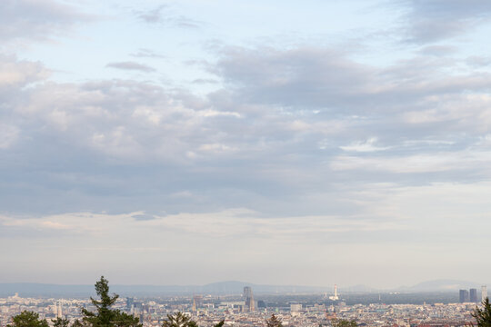 Vienna Cityscape Viewed from a Hill in H&uuml;tteldorf