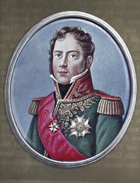 Imperial Marshal Michel Ney, 1st Duke of Elchingen, 1st Prince of Moscow, 10 January 1769, 7 December 1815, popularly known as Marshal Ney, was a French soldier and military commander during the French Revolutionary Wars, Historical, digital reproduction of a 19th century original, original date unknown