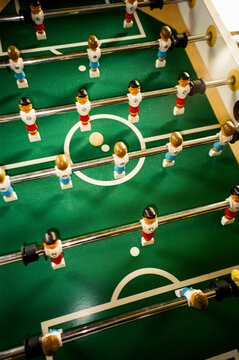 Foosball game room on film