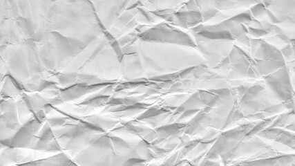 Fototapeta premium Crumpled White Paper Texture Background with Sharp Creases and Folds for Poster Mockups, Web Banners, Craft Design and Abstract Backdrop
