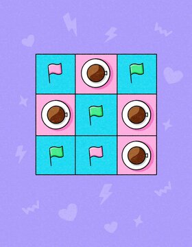 Date as a tic-tac-toe game.
