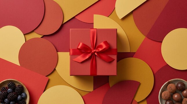 Celebrating the lunar new year with gifts vibrant colors and traditional festive decorations for good fortune