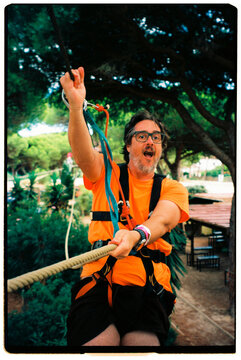 Man On Adventure Zipline