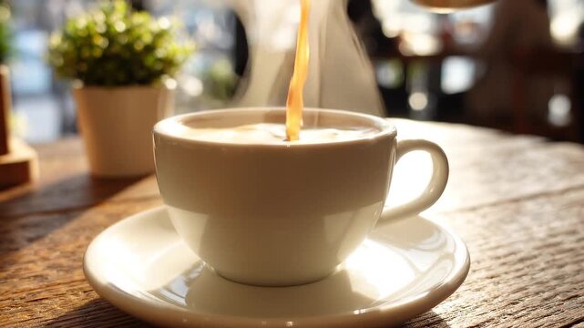 Coffe cup in breakfast