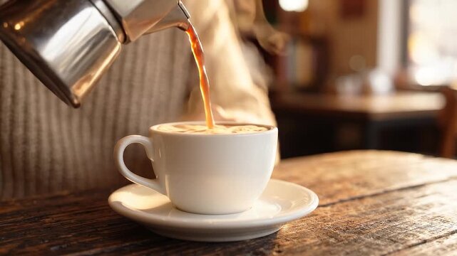 Coffe cup in breakfast