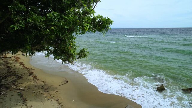 Small Tropical Beach With Gentle Waves