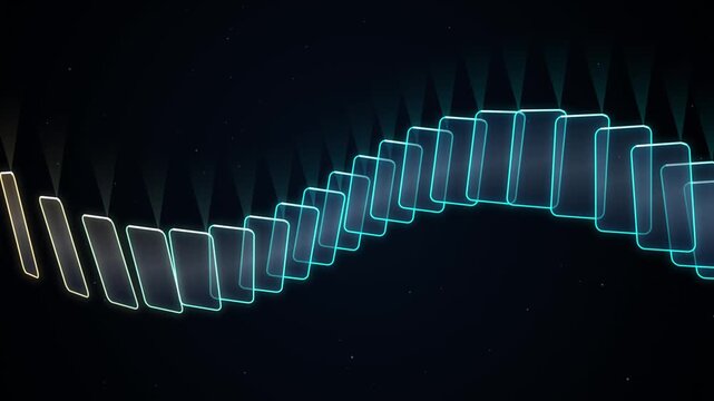  3d rendering of stacked panel for data platform architecture business solution banner, cyber security concept, tech conference backdrop