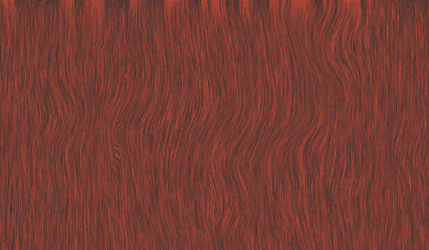 Deep mahogany wood surface showcasing intricate vertical wavy grain and rich crimson fibrous textures

