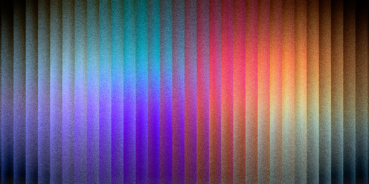 Abstract art showing colorful gradient vertical stripes with noise texture