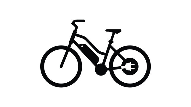 Electric bicycle icon vector illustration for sustainable urban