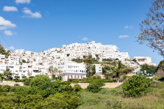 view of Mojacar, province of Almeria, Andalusia, Spain 