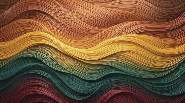 Abstract colorful wavy flowing threads texture background   