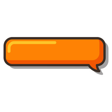 Long orange speech bubble