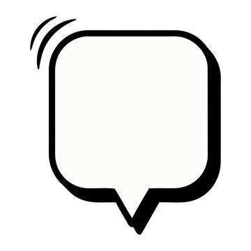 Rounded square comic speech bubble