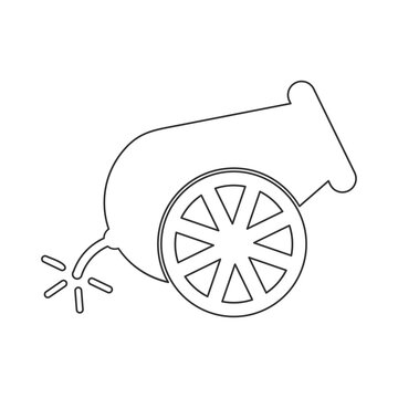 Cannon icon isolated on transparent background