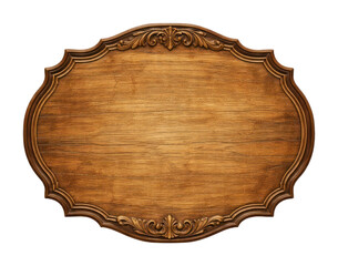 Obraz na płótnie Canvas PNG Elegant vintage wooden plaque design.