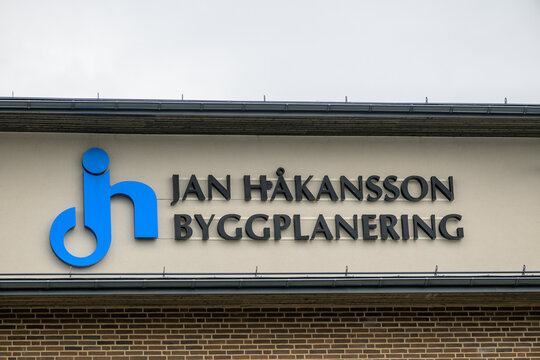 Gothenburg, Sweden - August 29 2026: Jan H&aring;kansson Byggplanering company logo on building facade.